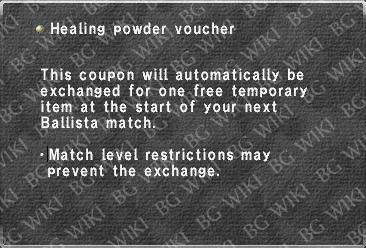 Healing powder voucher