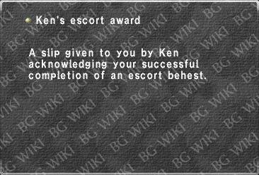 Ken's escort award