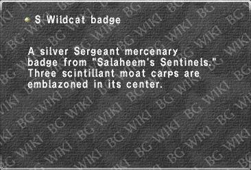 S Wildcat badge