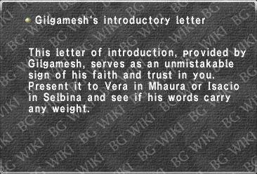 Gilgamesh's introductory letter