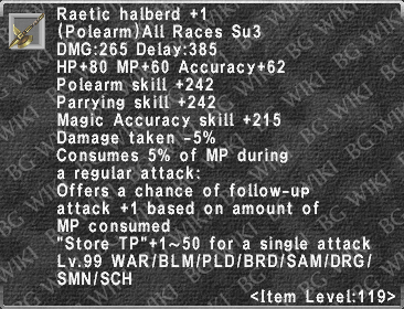 Raetic Halberd +1 description.png