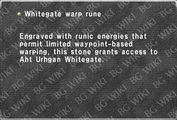 Whitegate warp rune