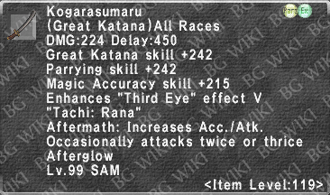 Kogarasumaru (Level 119 II) description.png