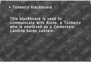 Tonberry blackboard