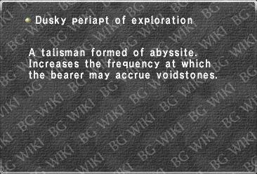 Dusky periapt of exploration