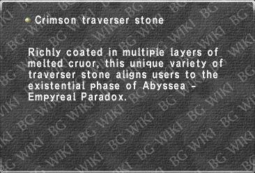 Crimson traverser stone