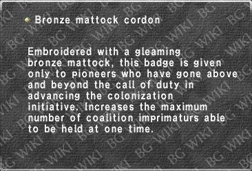 Bronze mattock cordon