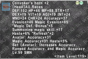 Convoker's Horn +2 description.png