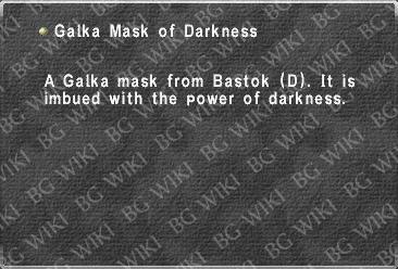 Galka Mask of Darkness