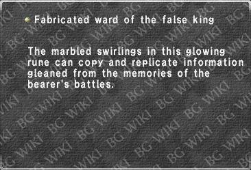 Fabricated ward of the false king