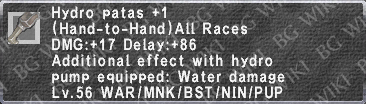 Hydro Patas +1 description.png