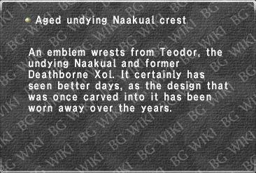 Aged undying Naakual crest